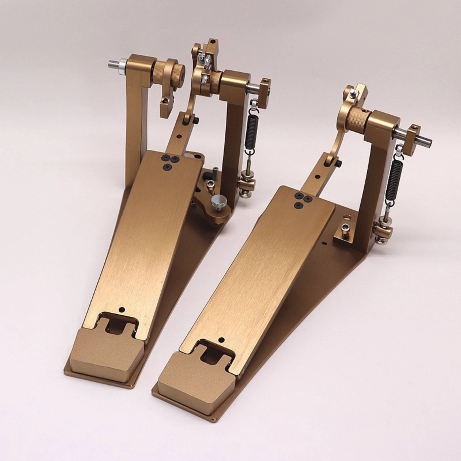 Double Bass Drum Pedal Heavy-Duty Double Kick Pedal Instrument Long-Lasting Sturdy for Drummers, Studio, Rehearsal