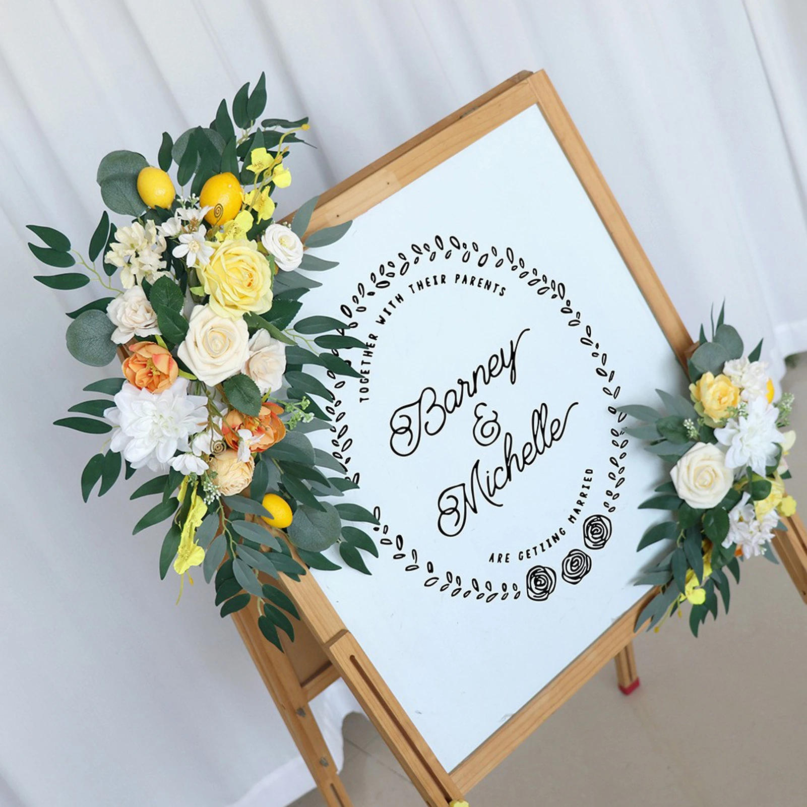 ZK30 Wedding Welcome Card Flower, Artificial Flower, Corner, Outdoor, Scene Layout, Floral Arrangement