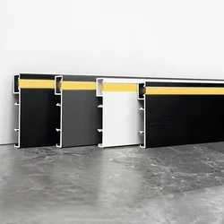 Aluminum Profile Flooring Baseboard With LED Skirt Line Wall Baseboard Aluminium Floor LED Light Skirting Board