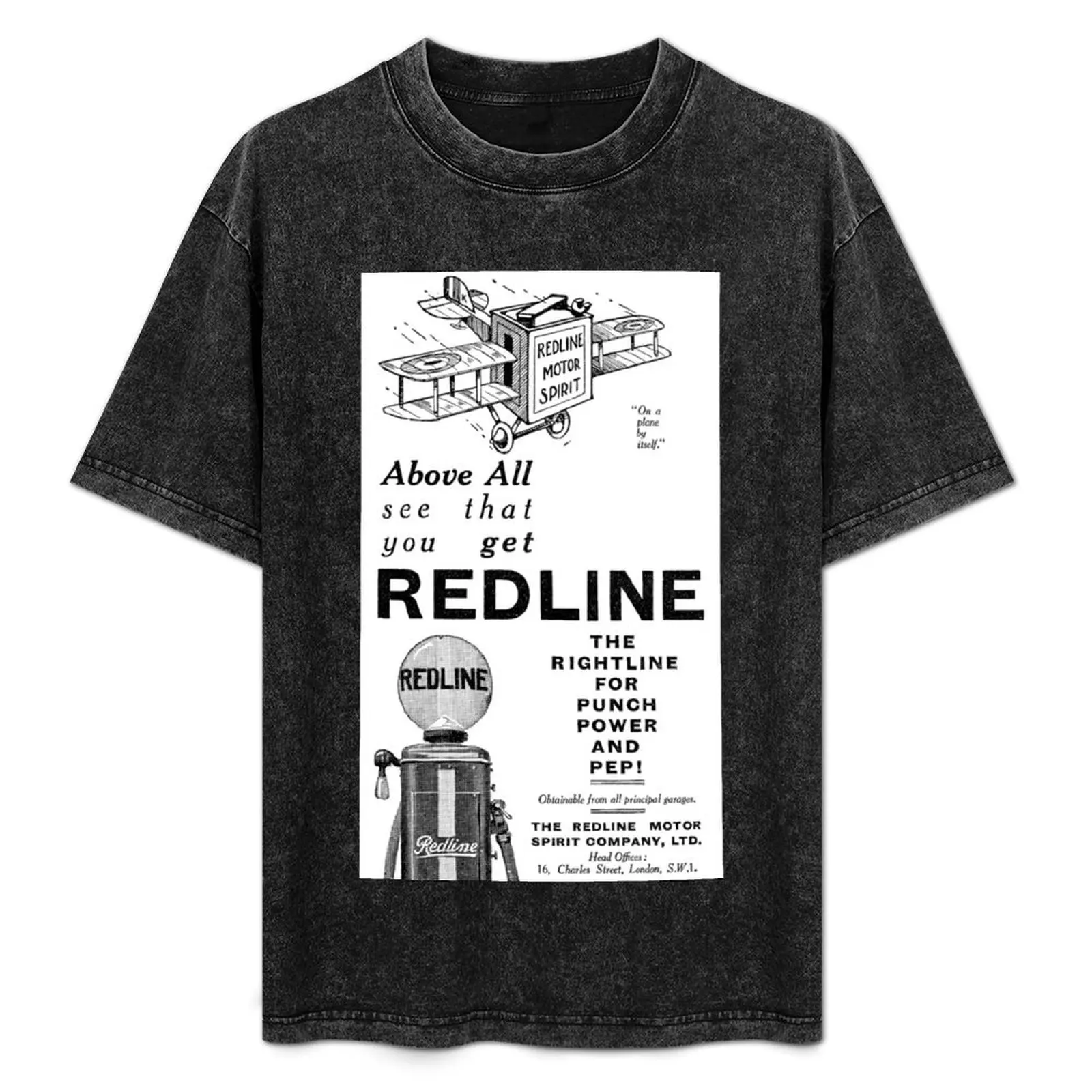 

Redline Motor Spirit Company - Motor Fuel - 1927 Vintage Advert T-Shirt affliction shirts cotton graphic tees T-shirt men