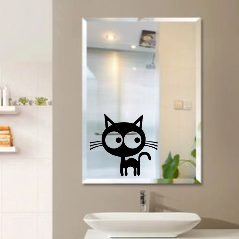 

Cartoon Kitten Wall Sticker Cute Cat Backdrop Decor For Home Decoration Living Room Decals Wallpaper Removable Toilet Stickers