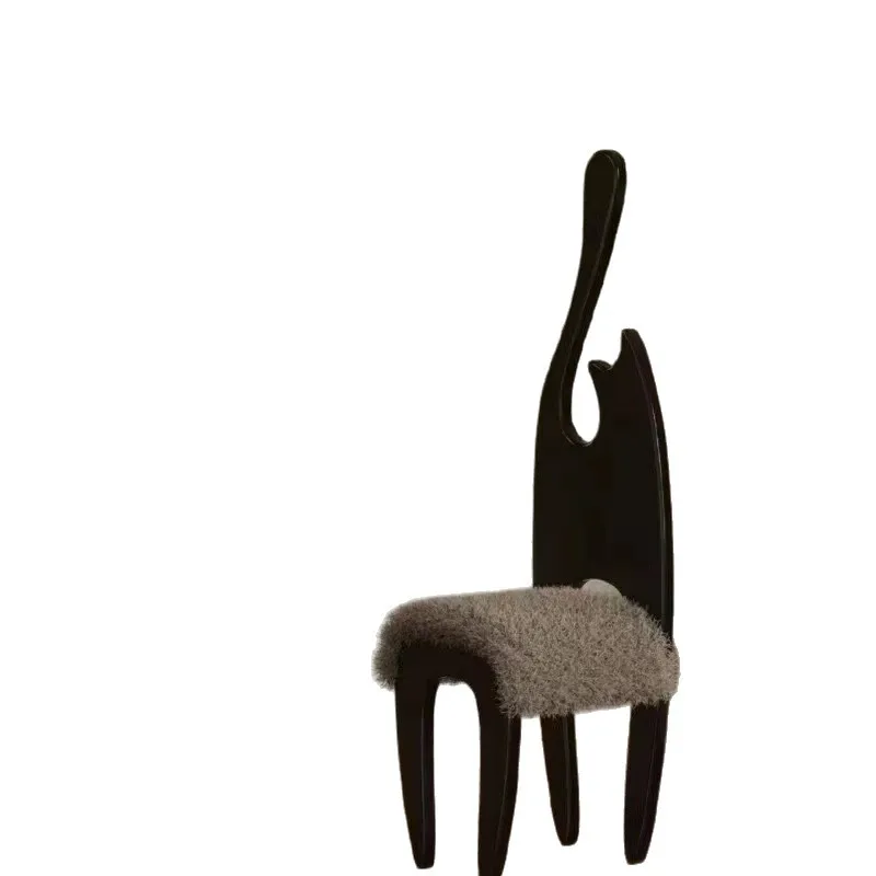 

French stool medieval makeup chair solid wood, wabi-**** wind B & B Nordic dining chair