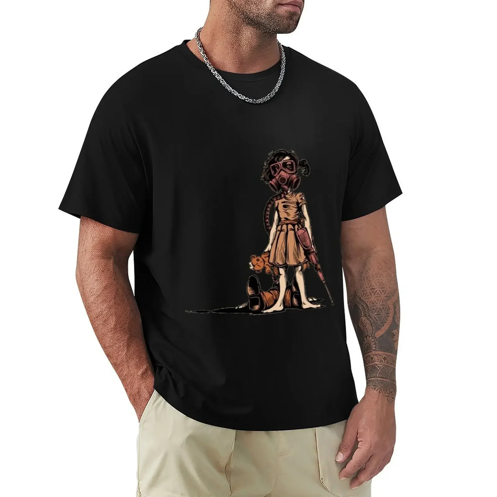 Little Sister Meets Post-Apocalyptic T-Shirt graphic tee shirt summer tops clothing for men