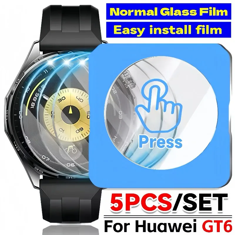 For Huawei Watch GT6 Screen Protector 41mm 46mm GT6 Pro Accessories 3D Full Cover Tempered Glass Install Tool HD Protective Film