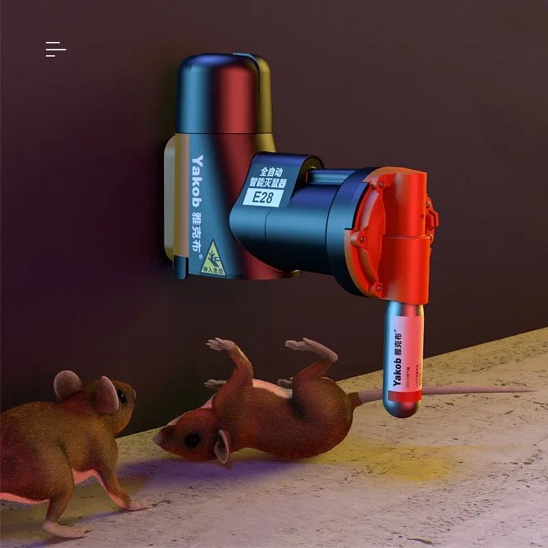 Smart Automatic Rat Trap Kit Humane Mousetrap Home Mouse Trap Machine Co2 Cylinders Non-Toxic Killing Mice Controller Pest