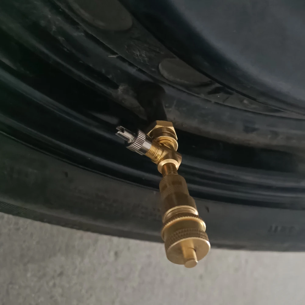 

Тройник с клапаном TPMS, адаптер для тройника из чистой меди, конвертер для отладки, разъем манометра в шинах, 3-ходовой для мотоцикла, автомобиля