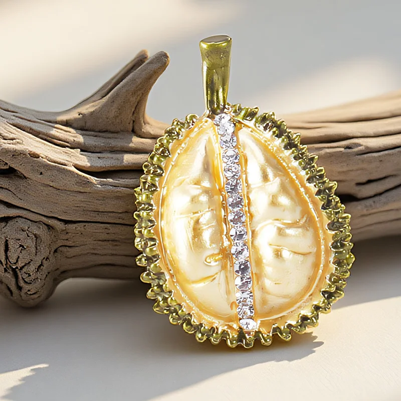 Fashionable Rhinestone Creative Simple Personalized Fruit Durian Brooch