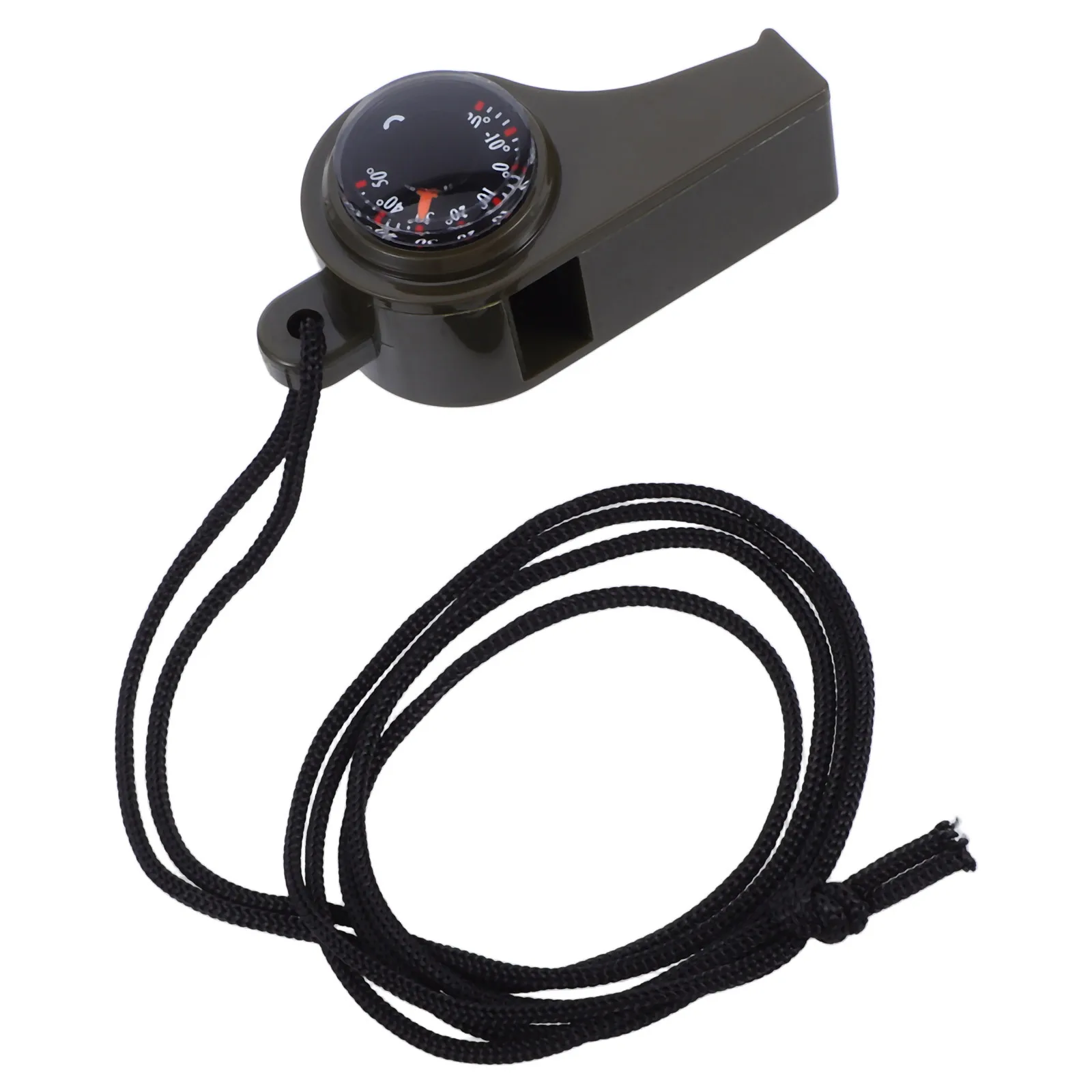 Multifunktions-Überlebenspfeife, Kompass, Thermometer, klein, für Camping, laute Sicherheit, Notfallausrüstung, Outdoor, Wandern, Sicherheitspfeife