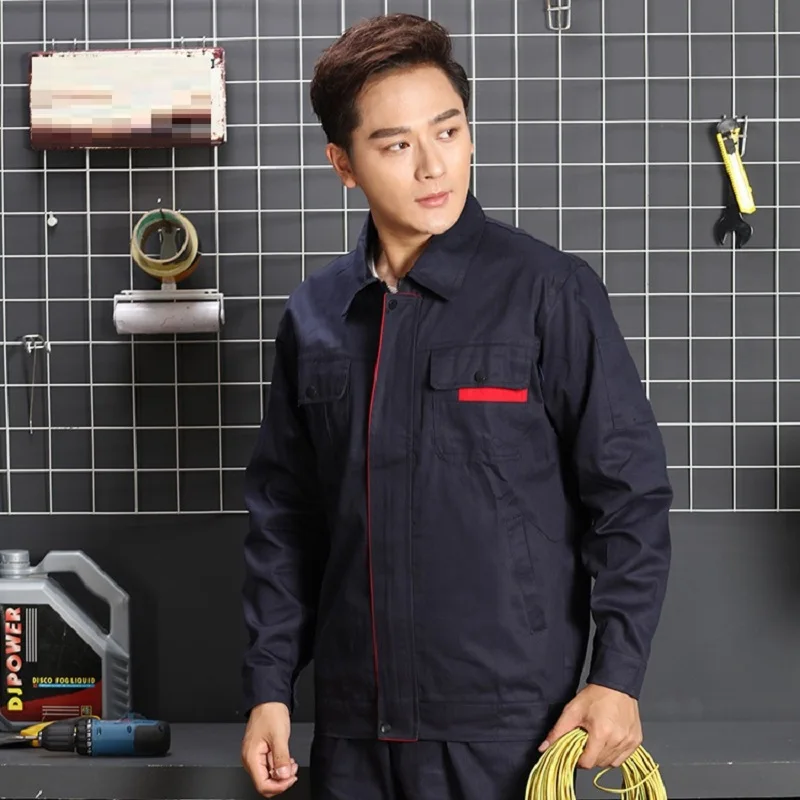 Work Clothing Set For Men Long Sleeves Worker Uniforms Auto Repairmen Working Coveralls Factory Workshop Workwear Spring Autumn