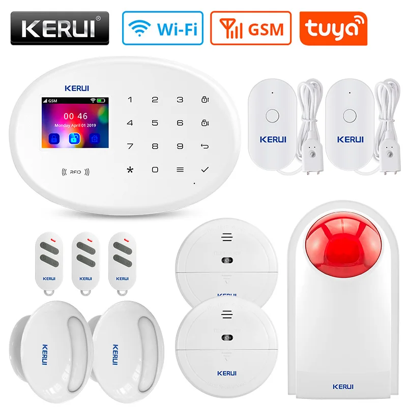 KERUI W202 Tuya Smart Home Security Alarm System hikvision Remote Control Door Sensor Motion Detector Siren