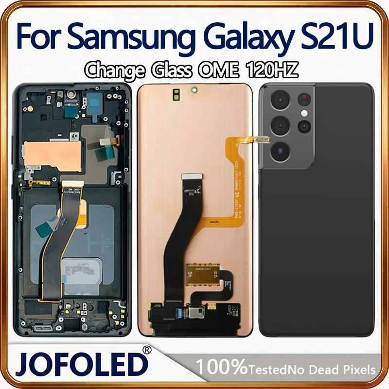 OEM AMOLED Display For Samsung Galaxy S21 Ultra 5G Screen Replacement with Frame 120Hz Touch Digitizer G998B G998U G998W