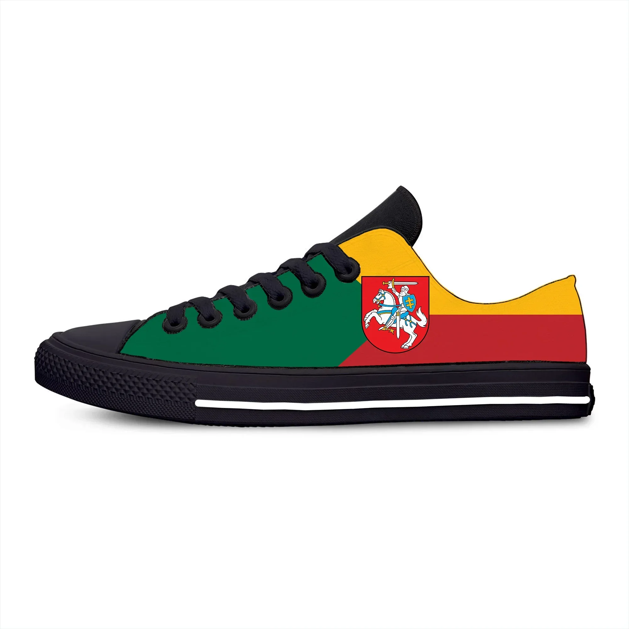 Hot Lithuania Flag Lithuanian Patriotic Funny Breathable Casual Shoes Low Top Lightweight Men Women Sneakers Summer Board Shoes
