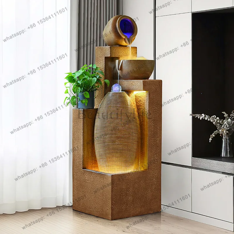 Running water, fountain, humidifier, handicraft, European style decoration