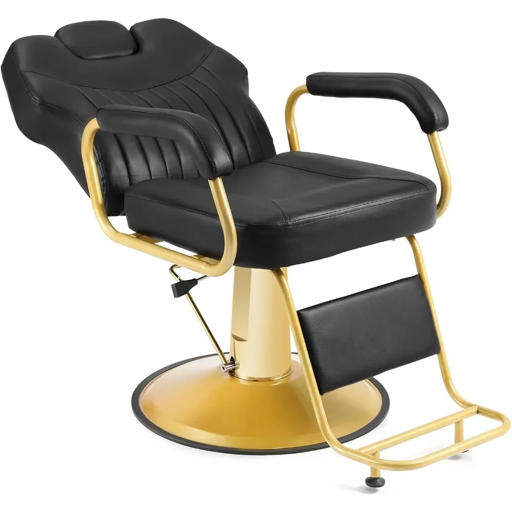 

Barber Salon Chair, 330 lbs - with Heavy Duty Hydraulic Pump, 360° Rotation Adjustable Spa Beauty Equipment, Barber Chair