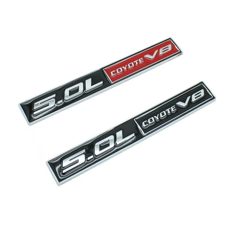 Car Styling Coyote 5.0L Coyote V8 3D Metal Car Badge Body Fender Rear Trunk Adhesive Emblem For Ford F150 Mustang Shelby FX4