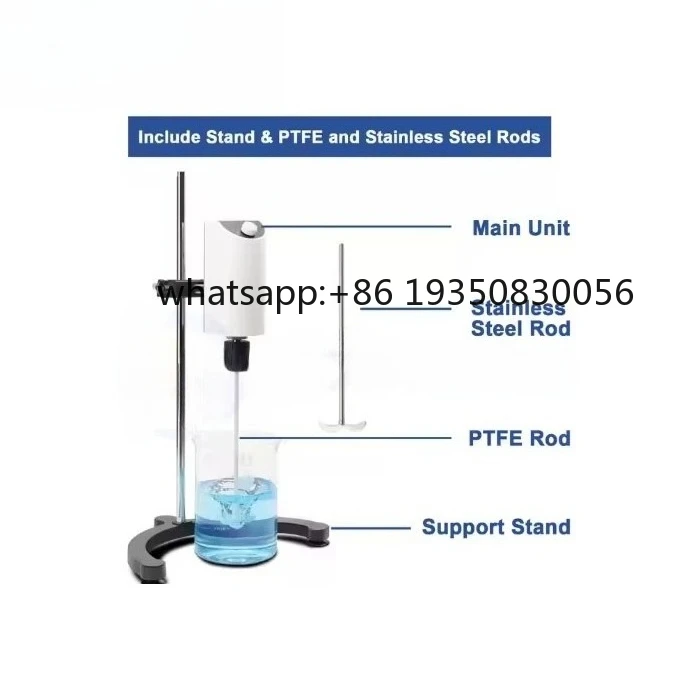 Battery Equipment Overhead Stirrer Analog Style Laboratory10L Electric Overhead Mixer Stirrer with Adjustable Speed 100-2500rpm