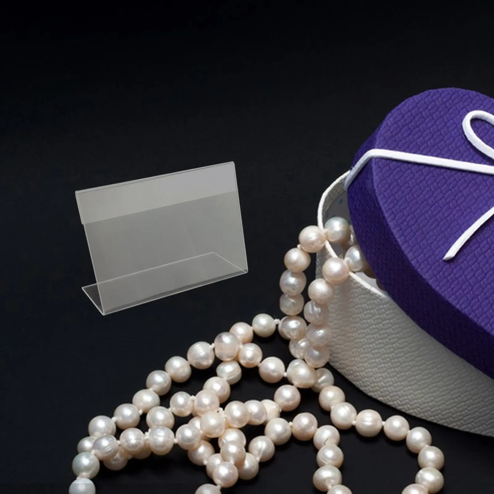 

30Pcs Acrylic Plastic Price Tag Holders Clear Shelf Label Organizer for Retail Store Supermarket Use Plastic Price Tag