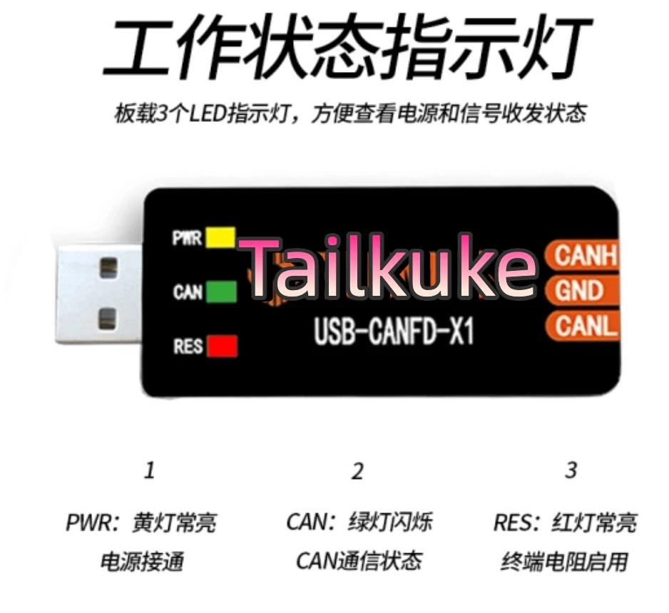 CAN analyzer CANFD analyzer USB CANFD USB to CANFD converter
