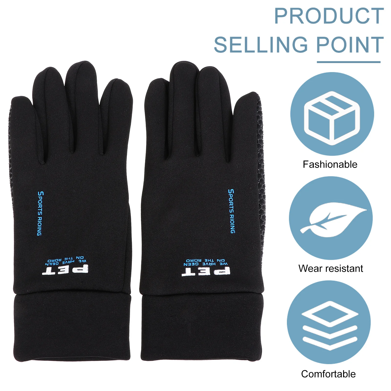 

1Pair Windproof Waterproof Winter Cycling Gloves Touchscreen Full Finger Outdoor Warm Non-Slip Sports Gloves Windproof Mitten