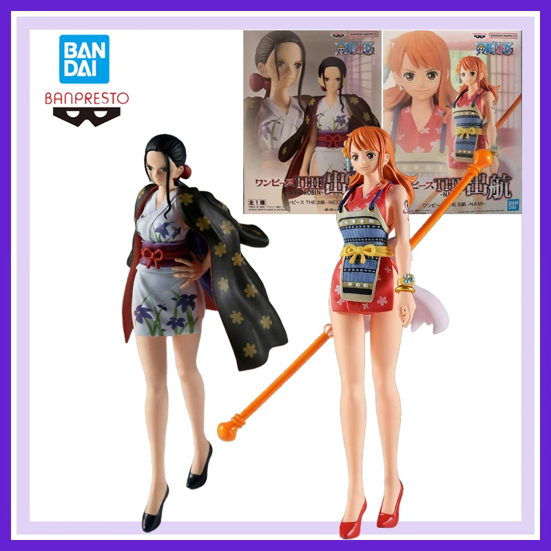 ของแท้ แบรนด์ใหม่ ไม่เคยเปิดกล่อง ฟิกเกอร์อนิเมะวันพีซ ซีรีส์การเดินเรือ นามิ นิโค โรบิน ของเล่นสะสม ของขวัญ