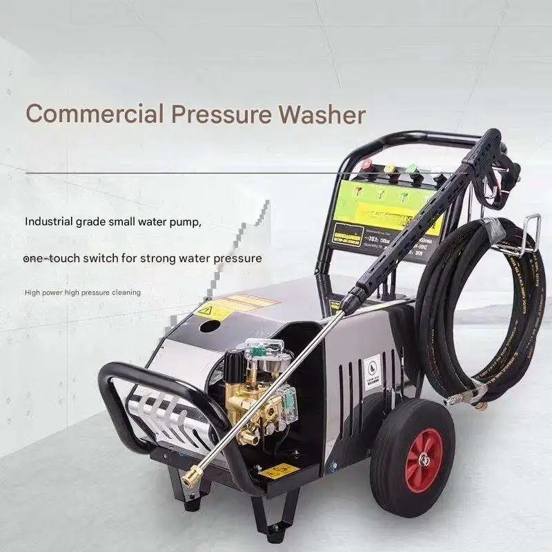 Professional Electric Pressure Cleaner | 15m High-Flex Hose | Car Wash Shop Use | Includes Turbo Nozzle & Brush