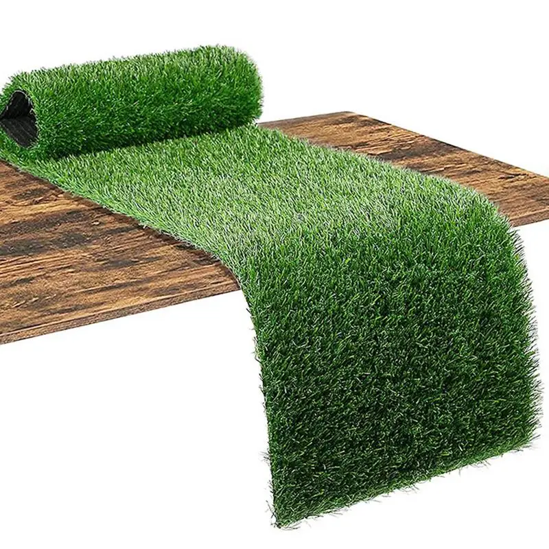 Artificial Grass Table Runner Green Simulation Turf Table Cloth Dining Table Runner for indoor Outdoor party decoration