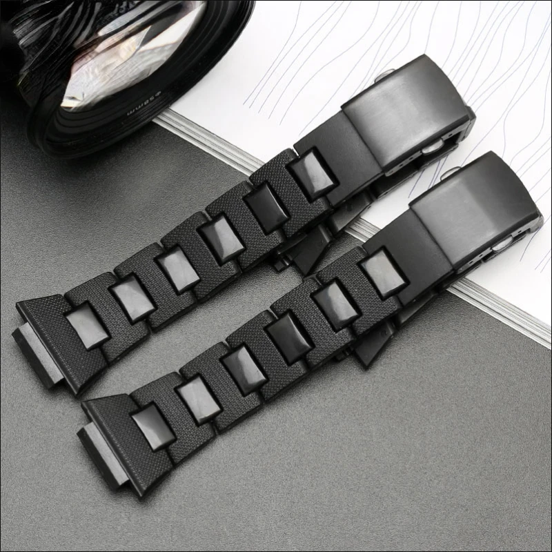 For Casio G-SHOCK DW-5600 DW6900 DW9600 GW-M5610 Black Plastic Watchband Strap Convex mouth 16mm Men Bracelet Watch Accessories