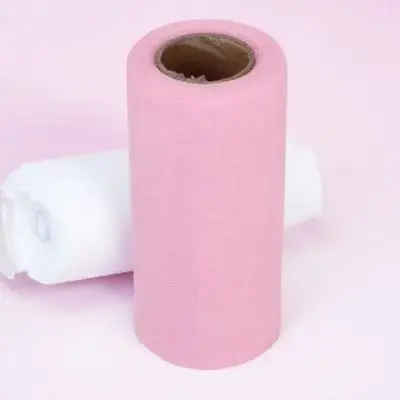 

1pcs 22M 15Cm Pink Polyester Roll For Wedding Decoration Diy Craft Party Decor Tutu Making Tulle Craft Tulle Decoration