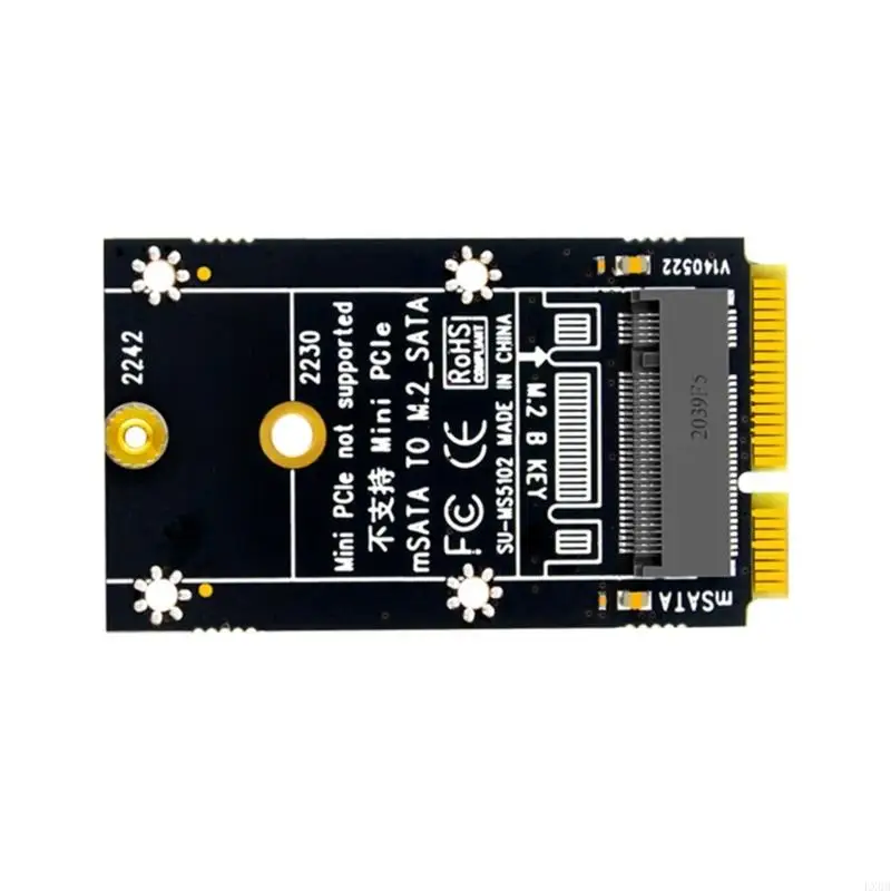 LX0B MSATA ถึง M.2 Adapter Card MSATA เป็นตัวแปลง NGFF สำหรับฮาร์ดดิสก์ SSD Expansi