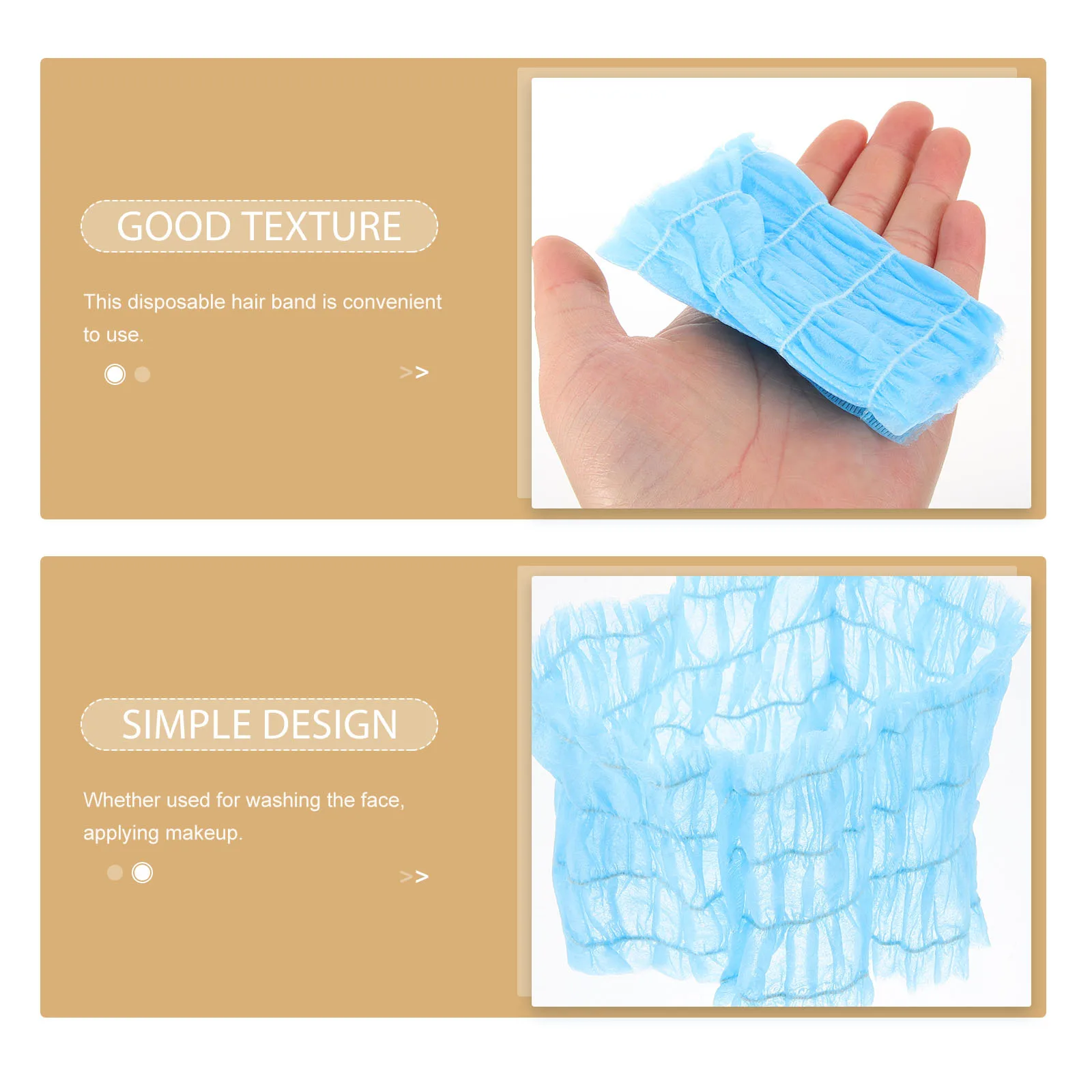 

50pcs Disposable Facial Headbands Skincare Headbands For Women Salon Spa Use Wash Face Makeup Skin Care Supplies