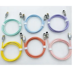 Keyboard Aviation Cable Coiled Cable Type C Keyboard Desktop Computer Aviation Usb Connector For Gaming Keyboard Accessories