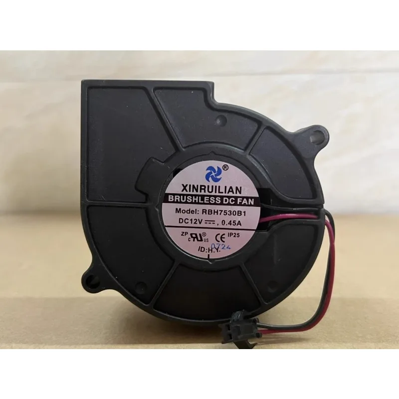 

New Cooler Fan for RBH7530B1 12V 0.45A 7530 7cm Double Ball High Airflow Turbofan Fan 75*75*30mm