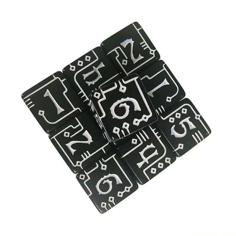 

31BE Precisions Engraved Transparents Game Dices with Ergonomic Acrylic Playing Table Board Game for Travel Entertainment