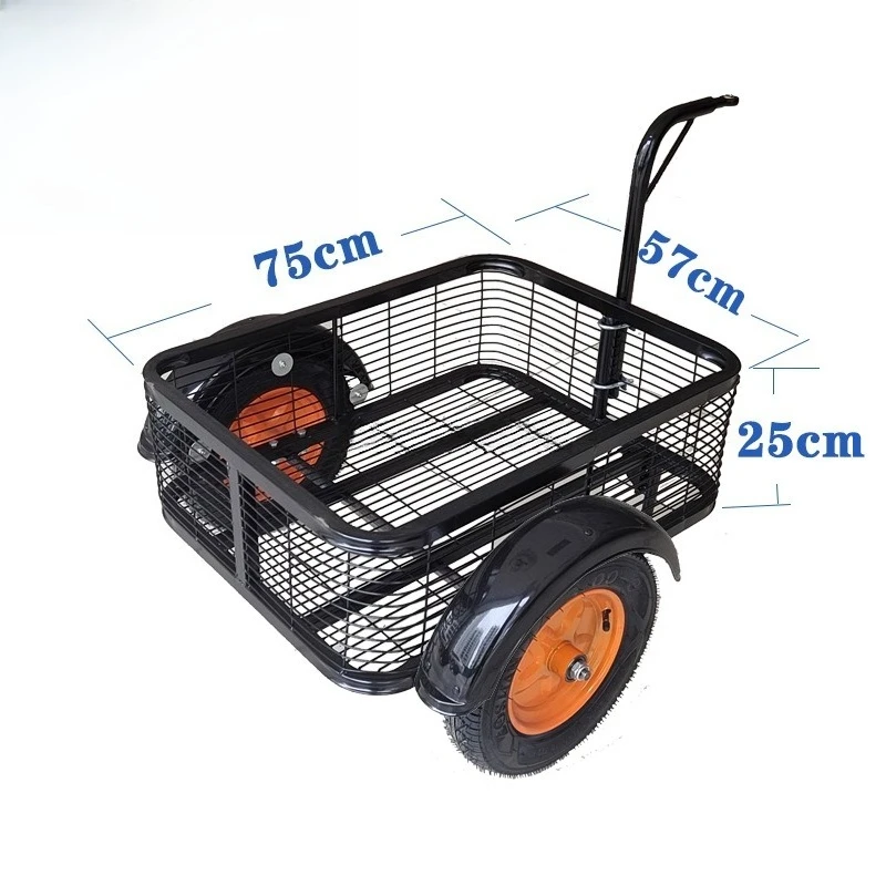 

Outdoor electric motorcycle bicycle rear small trailer, stall pulling goods camping