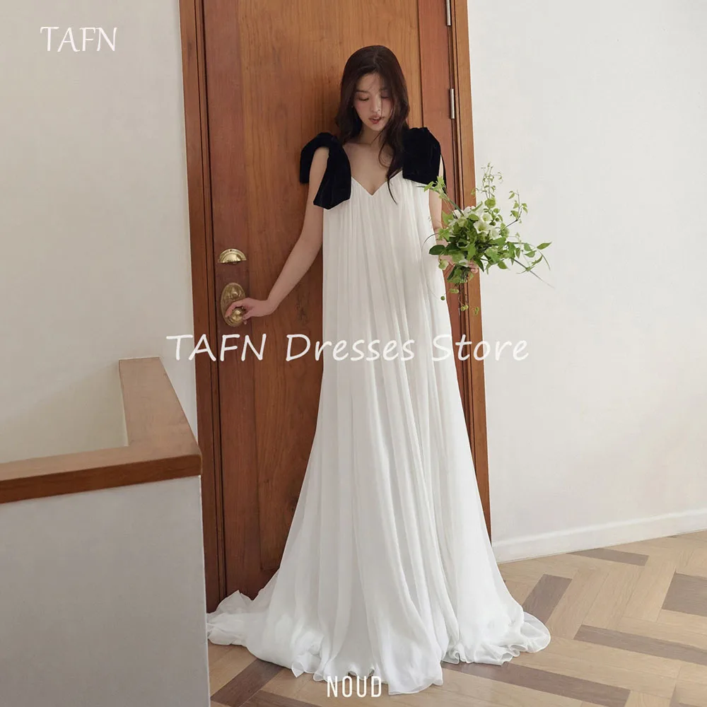 TAFN Schleifenriemen Korea Organza Hochzeits-Fotoshooting-Kleid, elegantes, bodenlanges A-Linien-Brautkleid, Omar Desserve Innov10, Plus Size, nach Maß 2025,