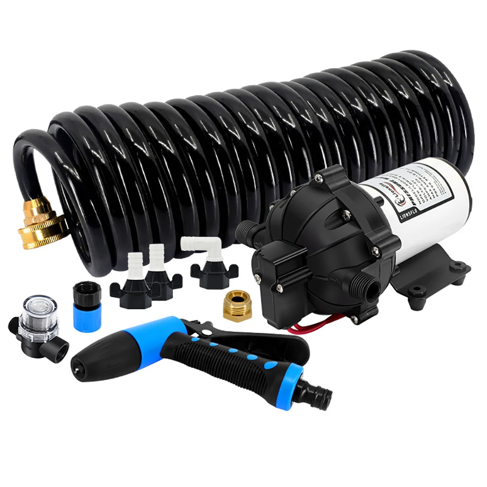 Kit de bomba de limpeza de alto fluxo - Deck, iate, bomba de reforço de diafragma para lavagem de veículos 20,8L/MIN