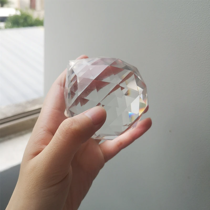 

80mm/100mm 1 Piece Clear Crystals Glass Ball For Chandeliers Shinning Prism Glass Pendant For Sale