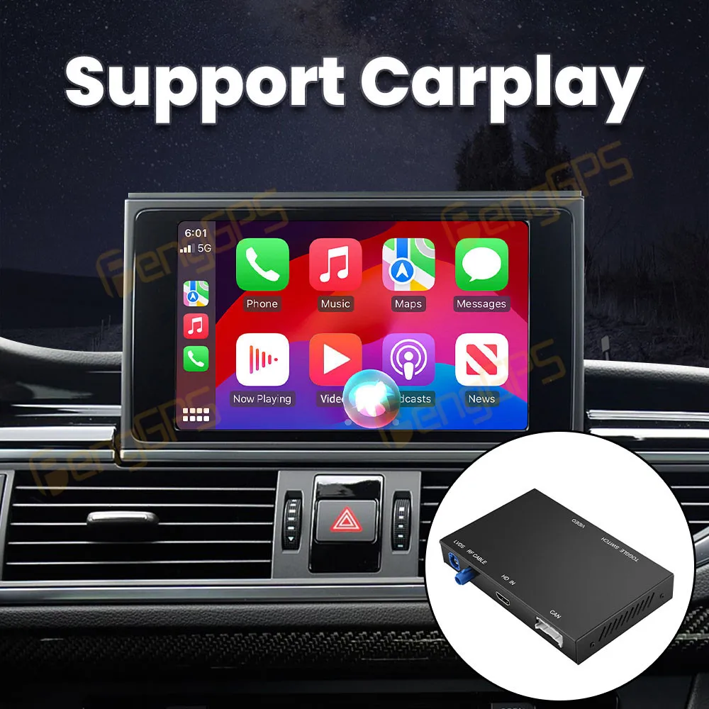 Android Auto Wireless CarPlay Decoder for Audi A1 Q3 RS Q3 A4 A5 with Mirror Link AirPlay Bluetooth USB Reverse Camera Functions