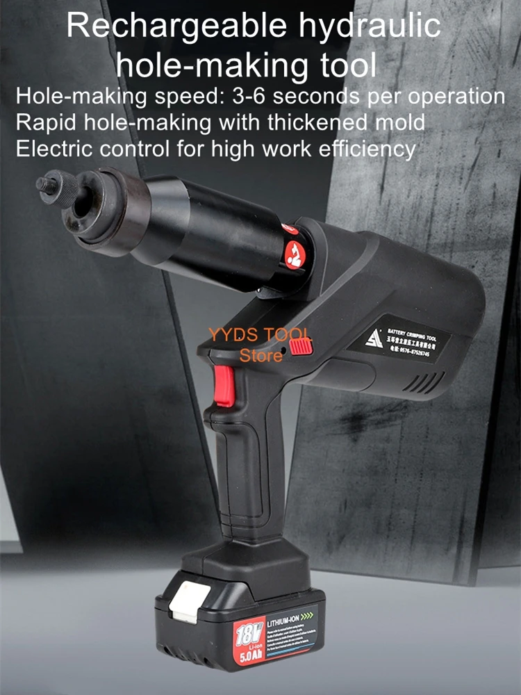 22-60 Sheet Metal Electrical Cabinet Stretch Hole Cutter EZ-24 Portable Lithium-Powered Hydraulic Hole Cutter