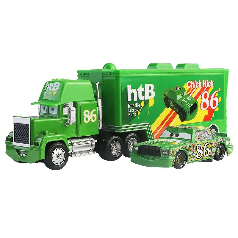 Samochody Disney Pixar 2 3 zygzak McQueen Mack wujek Jackson burza samochód ciężarówka 1:55 Diecast pojazdu metalowe zabawki prezent dla dzieci
