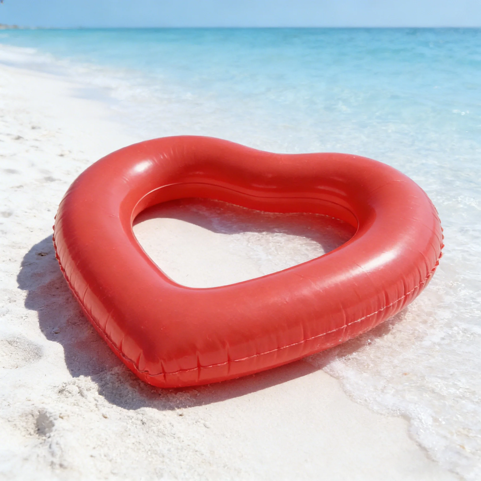 104 103CM Inflatable Heart Shaped Pool Float Oversized Love Heart Swim Ring with Thick PVC for Adults Couples Heavy Duty Donut