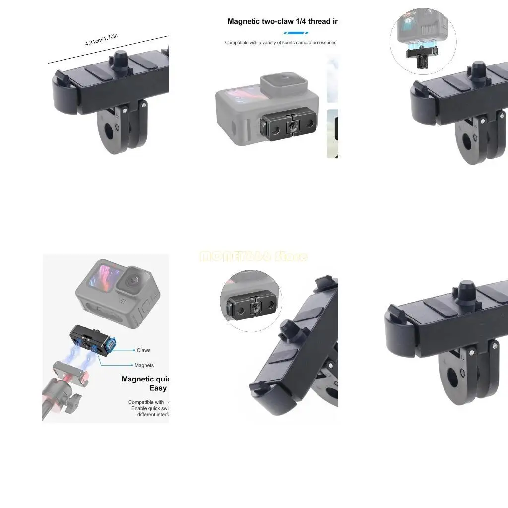 F62C Quick Release Base For 13 Action Camera Base Mount Black