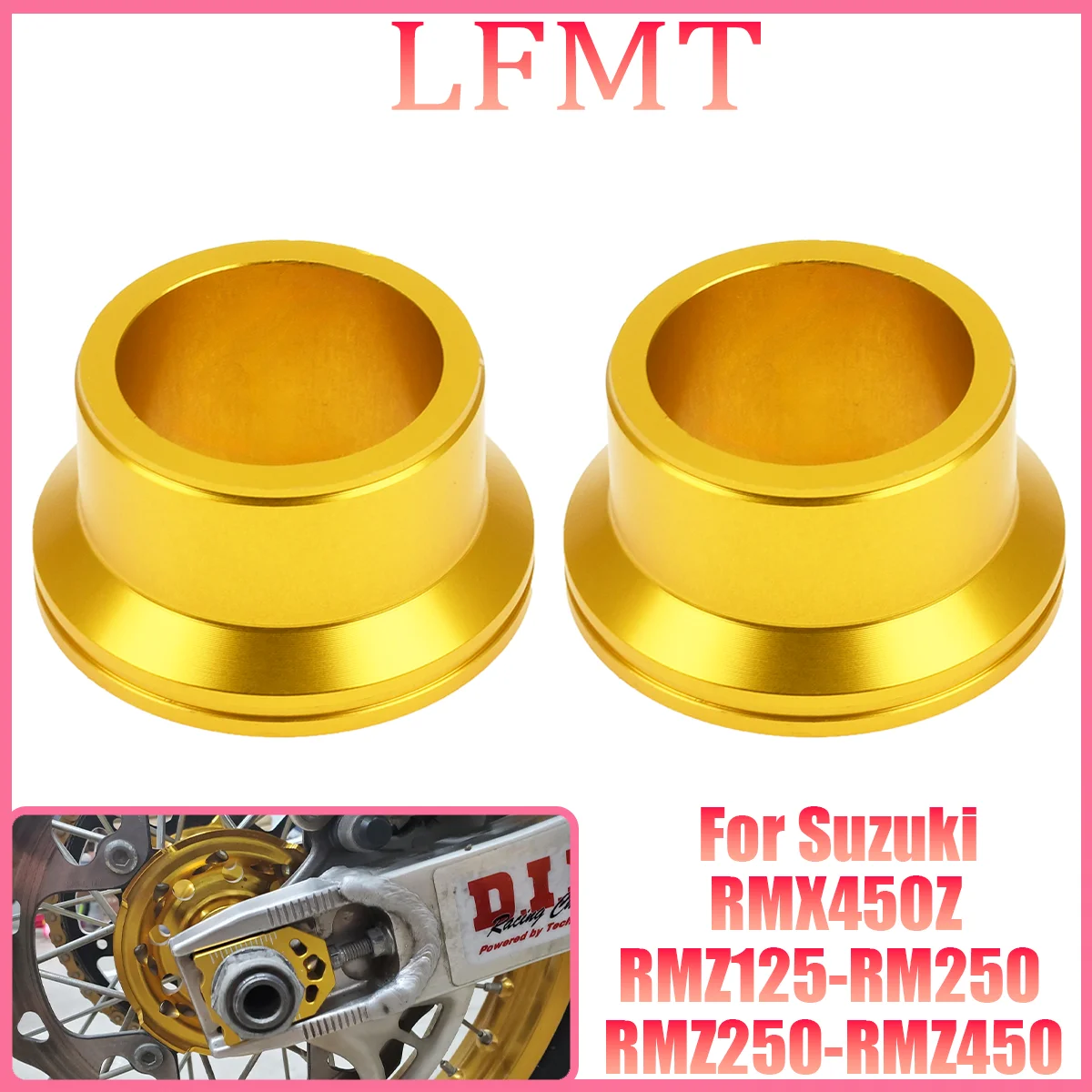 

Motorcycle CNC Front And Rear Wheel Hub Spacer For Suzuki RMZ250 RMZ450 RMX450Z RMZ 250 450 RMX 450Z 2005 2006 2007 2008-2024