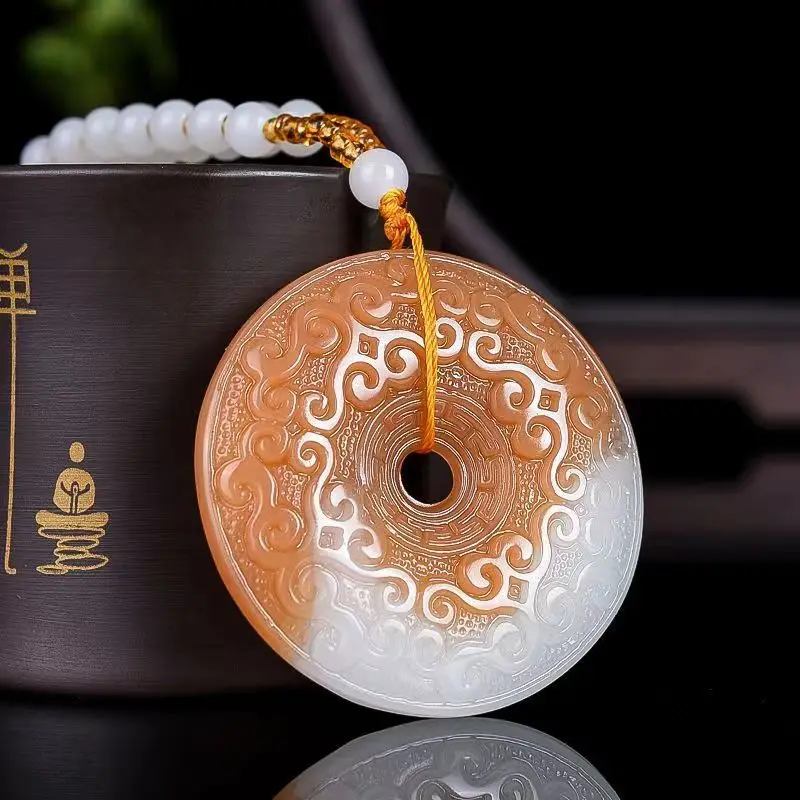 

Jasper Ruyi Xiangyun Ping An подвеска с пряжкой в этническом стиле аксессуары для мужчин и женщин