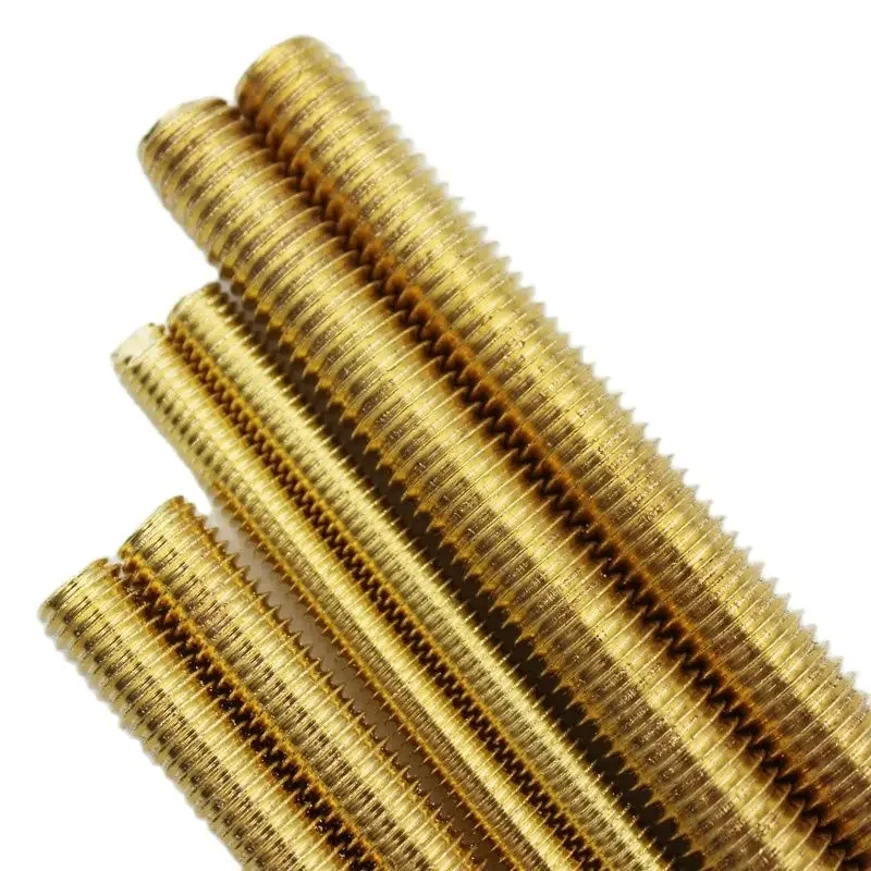 Fully Threaded Metric Brass Bar Studding Rod Bolt M2 M2.5 M3 M4 M5 M6 M8 M10 M12 M14 M16 M18 M20