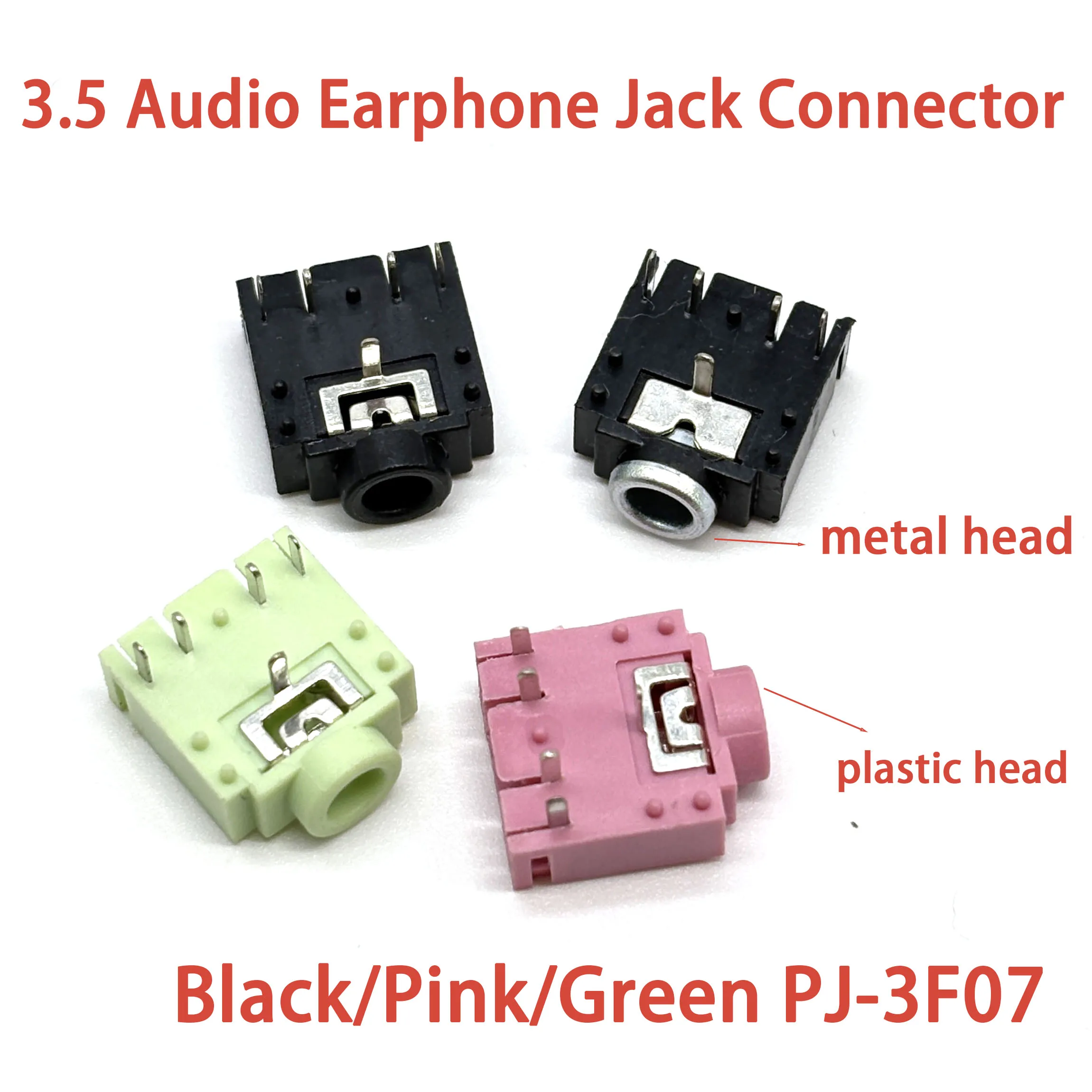 10-20PCS Headphone Jack Socket PJ-3F07  PJ-307 3.5mm Stereo Jack Socket 3.5 Audio Earphone Jack Connector