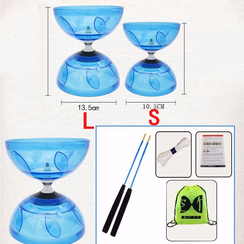 مجموعة ديابولو الصينية المحمولة يويو ديابولو معدات اللياقة البدنية المحمولة للبالغين والأطفال المسنين في الهواء الطلق ممارسة خفة الحركة في الأماكن المغلقة #2