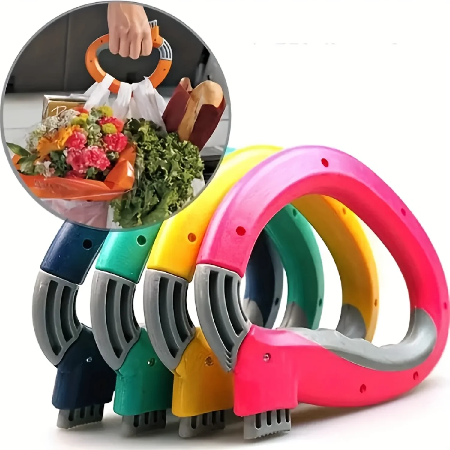 Ergonomic D-Shaped Large Load Tool with Creative Open-and-Close Design - Handheld Shopping Bag Holder