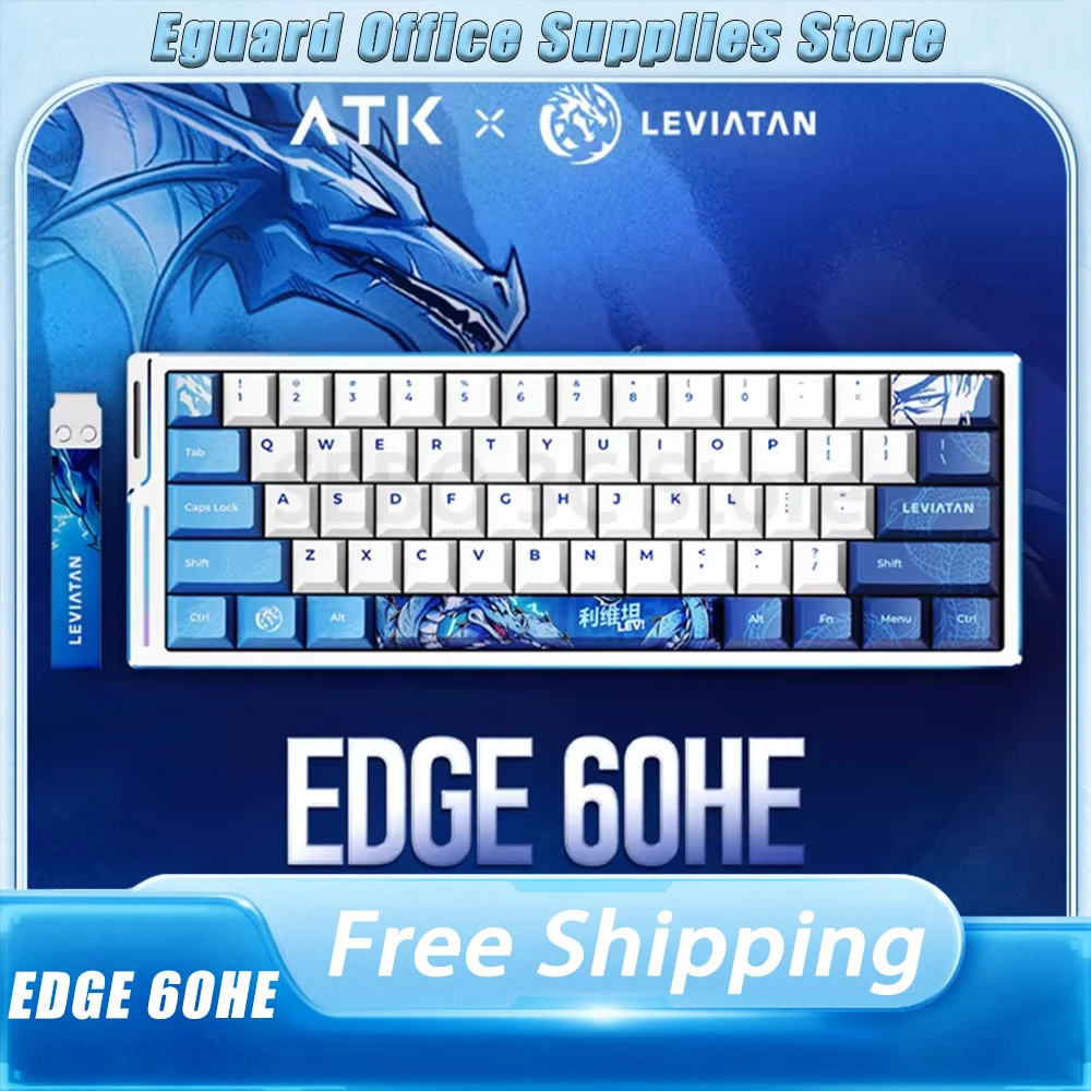 ATK Leviatan EDGE 60HE Mechanical Keyboard Magnetic Switch Wired 8000hz Gaming Keyboard Custom Aluminium Alloy Keyboard Valorant