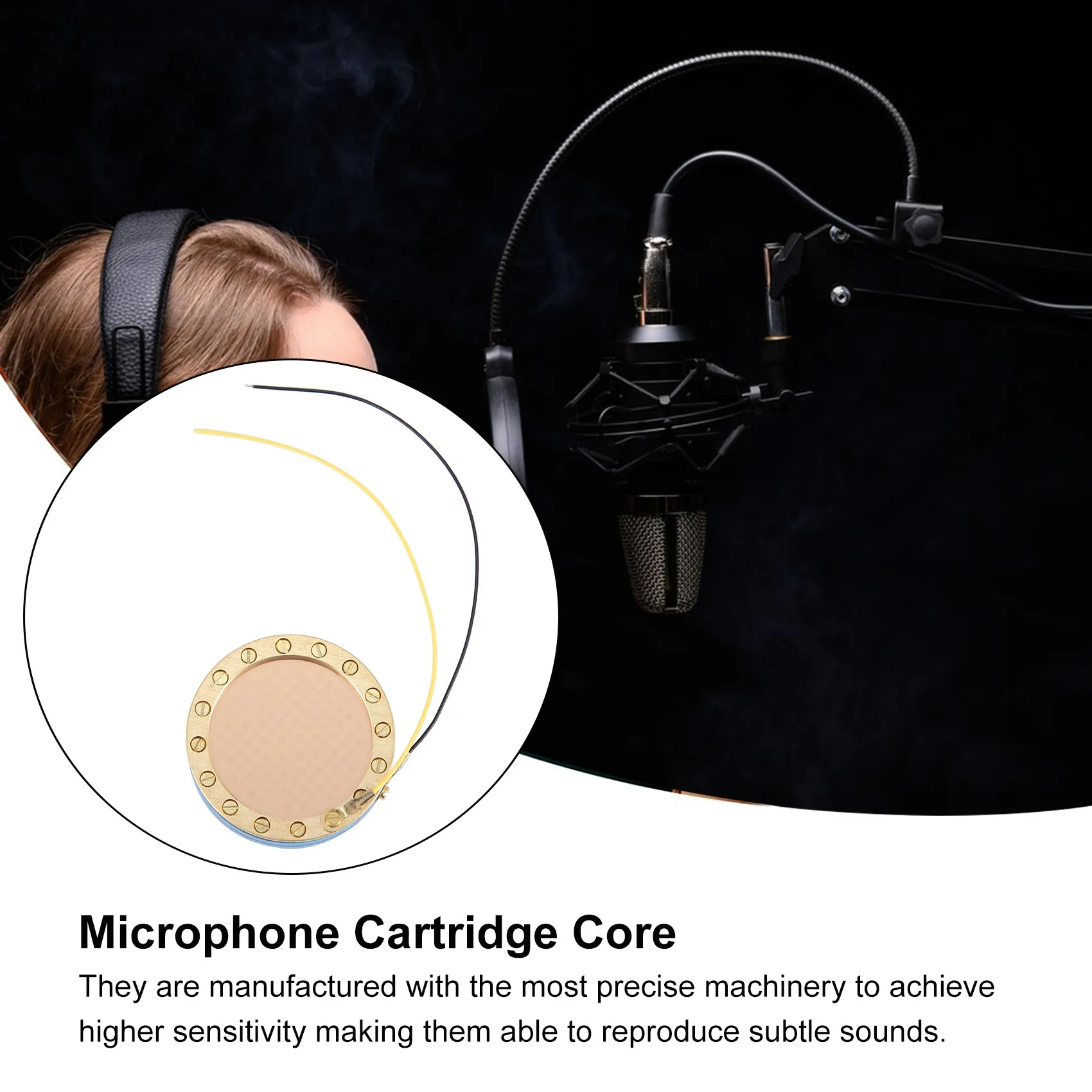 34mm Large Diaphragm Microphone Cartridge Core Recording Condenser Mic Capsule for Studio Recording Condenser Mic HOT